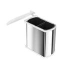 Hailo AS Duo 8/8 – Dual Bin Swing Waste System Steel/White