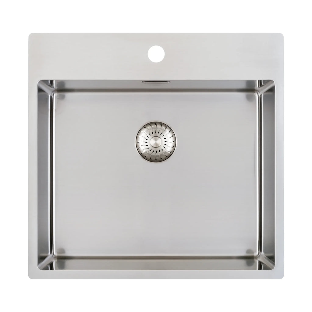 Caressi CAPP50KR10 Sink Stainless Steel Surface or Undermount or Flush Mount with Tap Hole