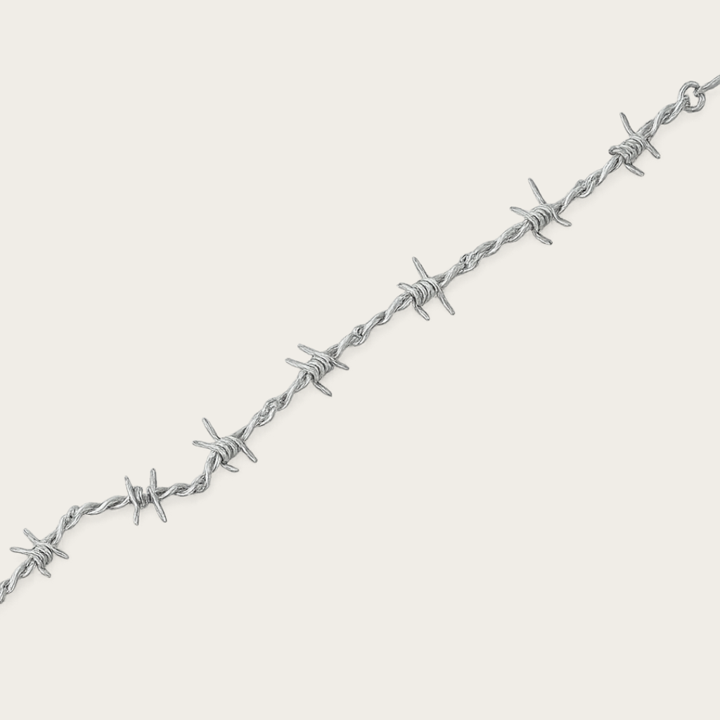 Barb Wire Choker – Gold Tone Necklace with Adjustable Extender