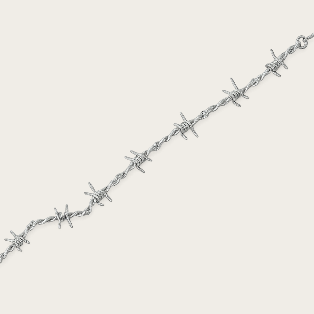 Barb Wire Choker – Gold Tone Necklace with Adjustable Extender