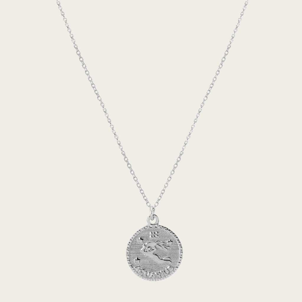 Zodiac Medal Necklace – Gold or Silver Tone