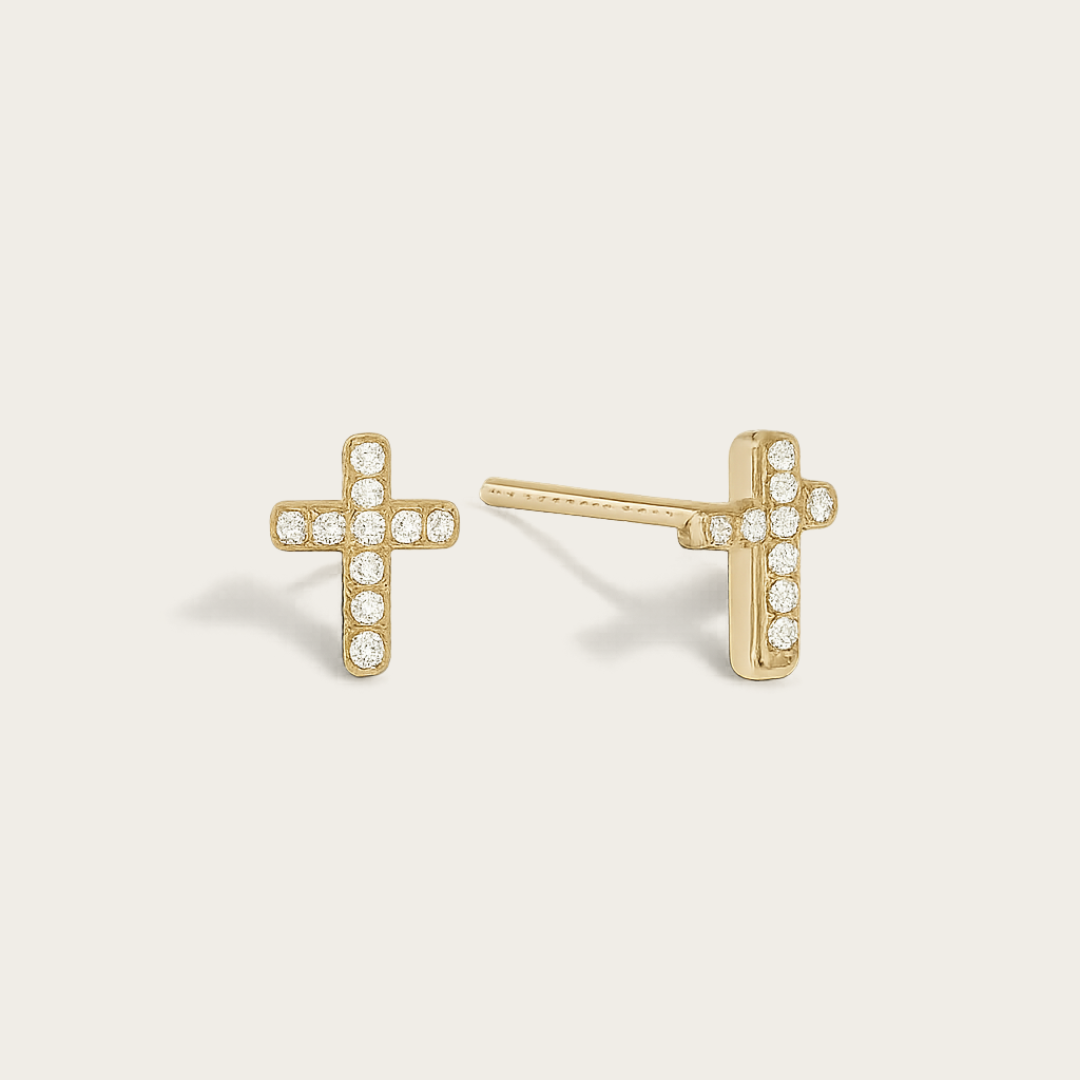 Dainty_Cross_CZ_Gold_Stud_Earrings