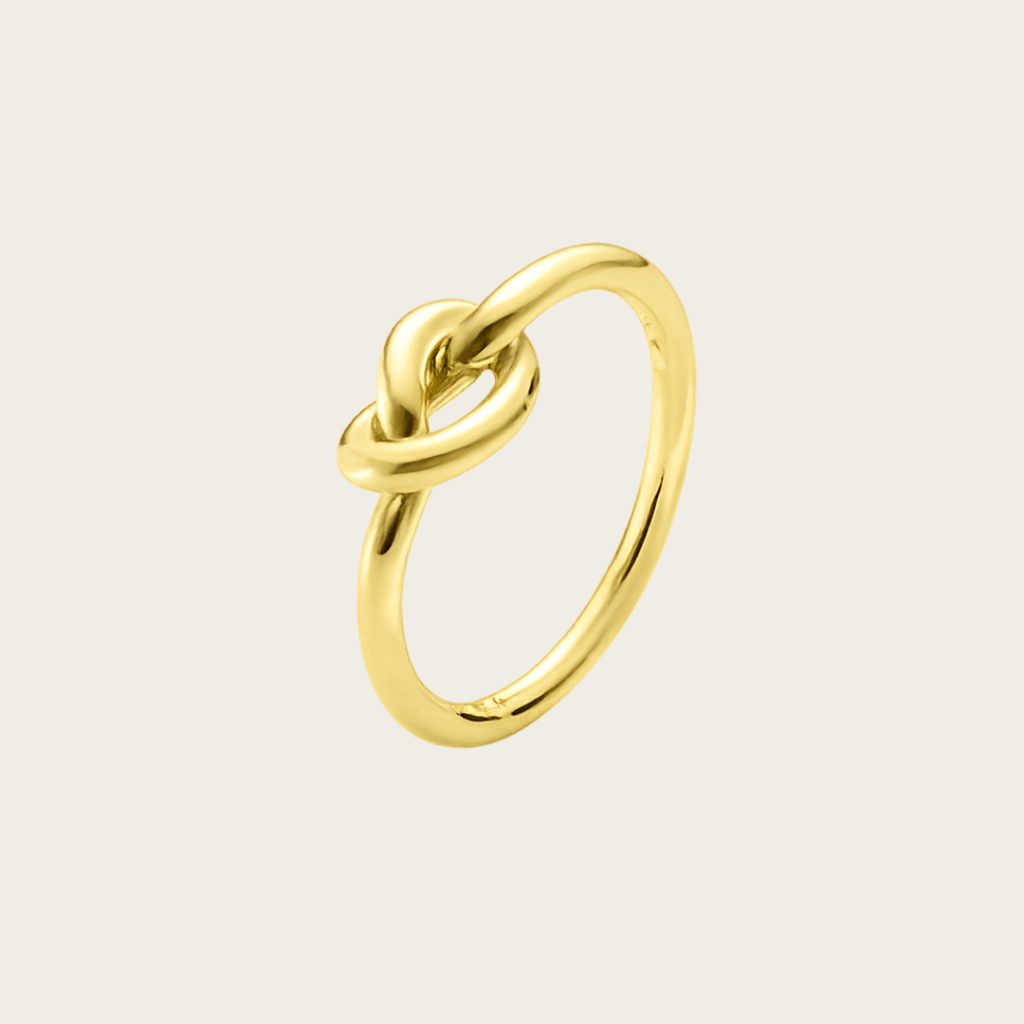 Knot Design Ring – Yellow or White Tone Metal