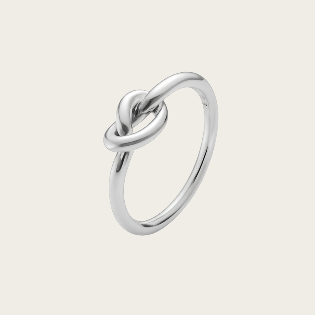 Knot Design Ring – Yellow or White Tone Metal