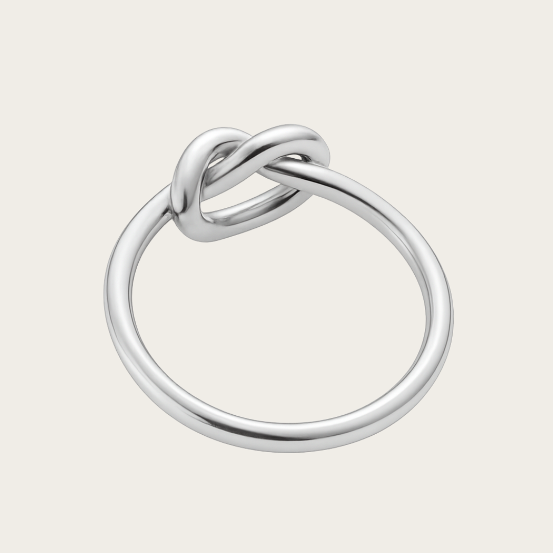 Knot Design Ring – Yellow or White Tone Metal