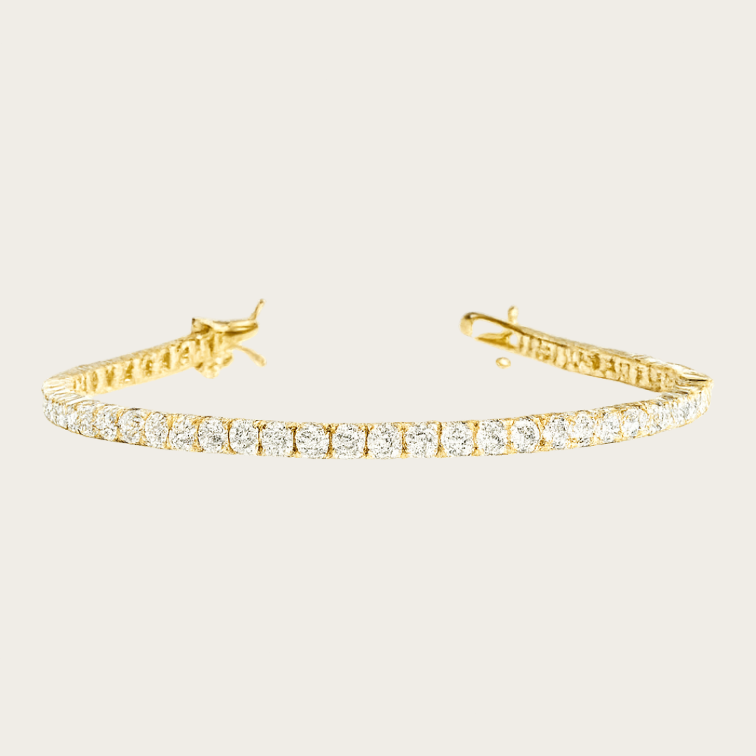 Pavé Tennis Bracelet – Gold or Silver Tone with Cubic Zirconia
