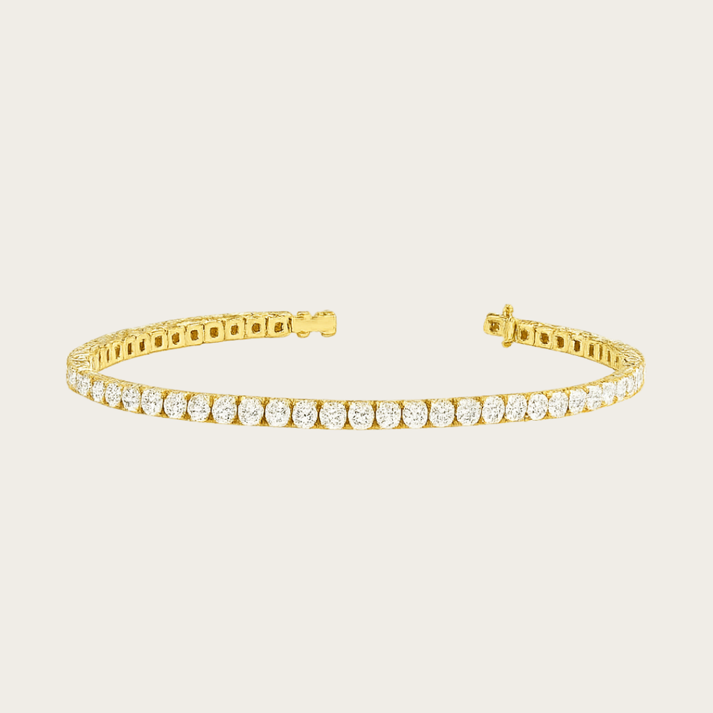 Pavé Tennis Bracelet – Gold or Silver Tone with Cubic Zirconia