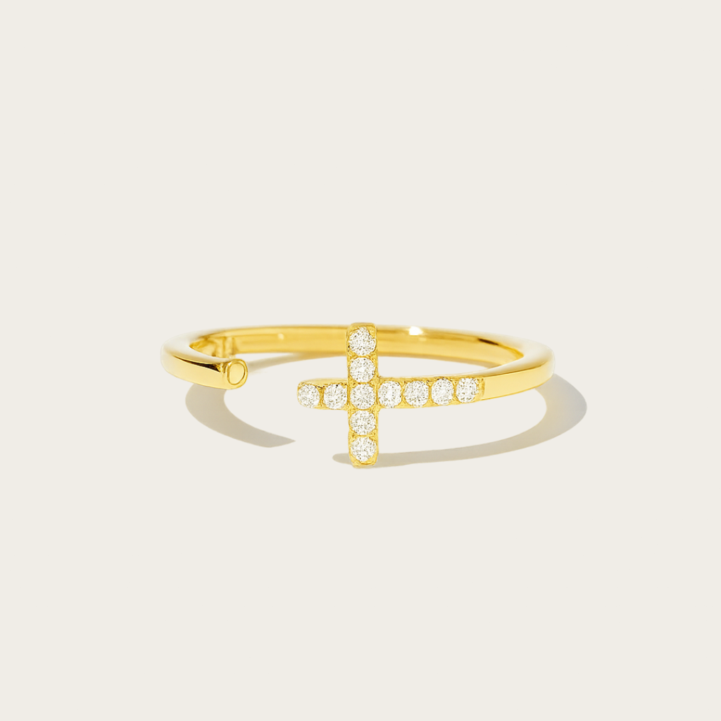 Sideways_Cross_Cubic_Zirconia_Gold_Ring