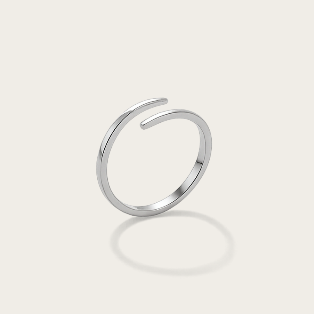 Spiral_Adjustable_Silver_Plated_Ring_standing_view
