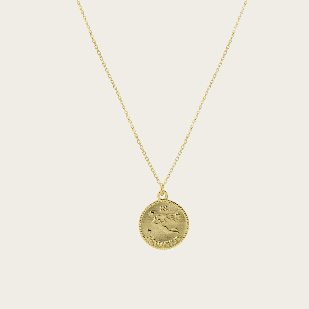 Zodiac Medal Necklace – Gold or Silver Tone