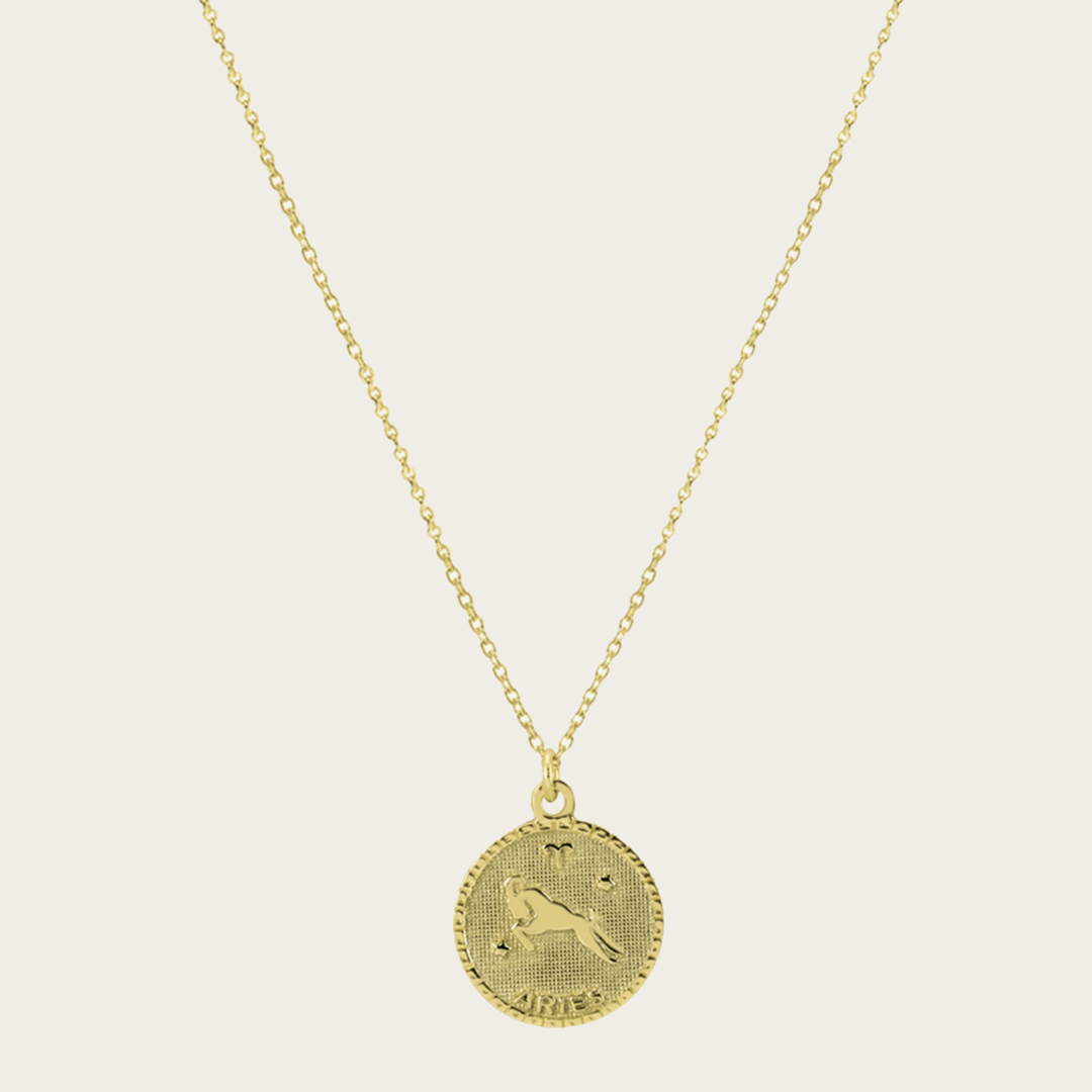 Zodiac Medal Necklace – Gold or Silver Tone